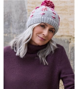 Embroidered Floral Hat