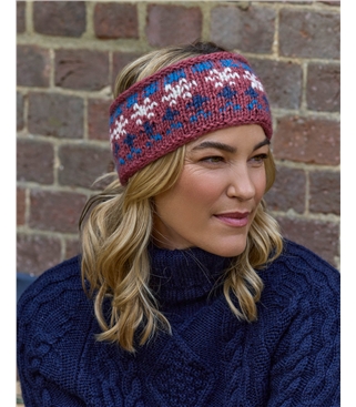 Womens Textured Fairisle Headband