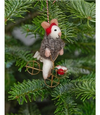 Marty Mouse Christmas Decoration