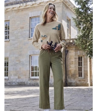 Soft Wide Leg Jersey Trousers