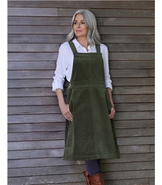 Cord Pinafore Dress