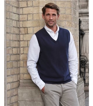 Red Wine | Mens Lambswool Vest | WoolOvers US