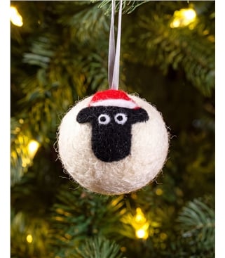 Festive Sheep Bauble