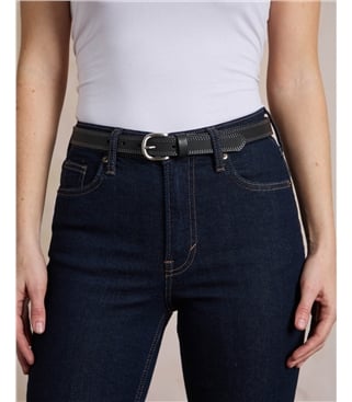 Keisley Twin Stitch Leather Belt