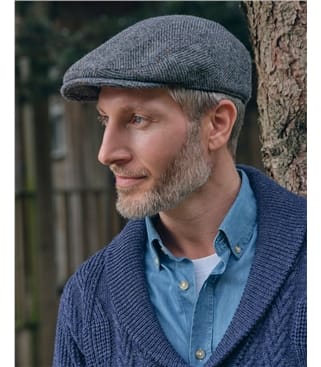 Mens Tweed Flat Cap