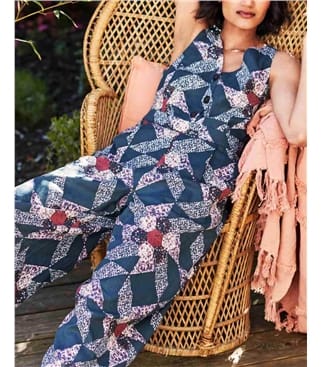 Tarni Hemp Patchwork Jumpsuit