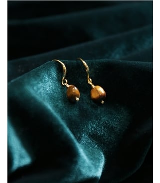 Tigers Eye Drop Earring