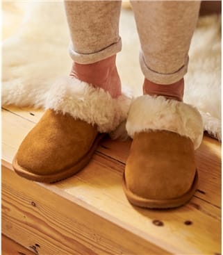 Womens Sheepskin Mule Slipper UK 4 Chestnut Womens Sheepskin Mule Slipper UK 4 Chestnut