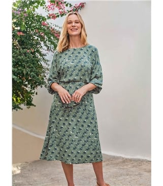 Robe en viscose imprimée Dolman - femme