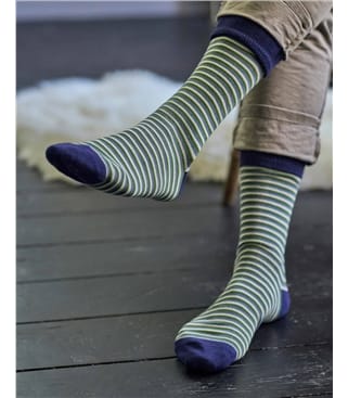 Mens Stripe Bamboo Sock