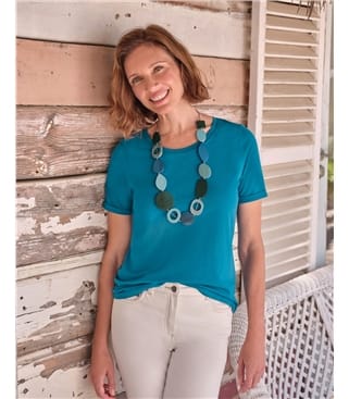 Organic Cotton Scoop Neck Top
