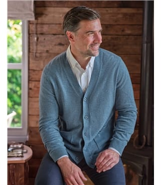 Cashmere and Merino V Neck Cardigan