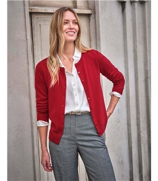 Cashmere Crew Neck Cardigan