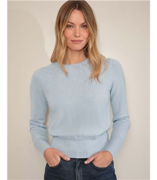 Kurzer Kaschmirpullover