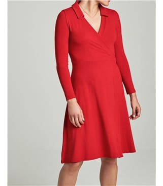 Scarlet | Jersey Collared Dress | WoolOvers UK