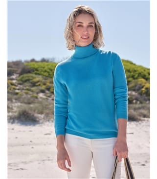 Rollkragenpullover aus Kaschmir und Merinowolle