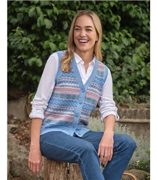 Gilet à boutons Fairisle