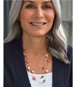 Kurze Keramikperlenkette