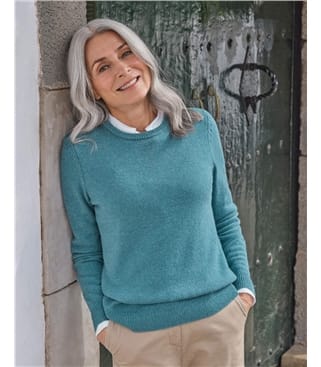 Pull à col rond – Femme – Laine d’agneau certifiée 100% RWS 