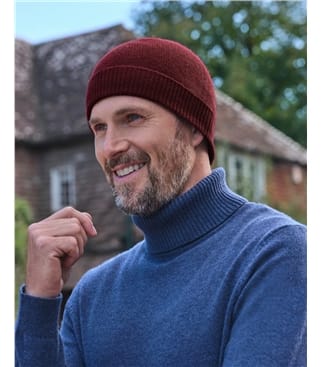 Mens Cashmere Merino Hat