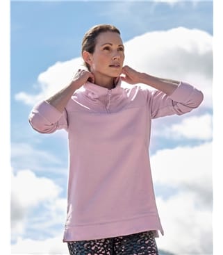 Serenity Sweatshirt aus Bio-Baumwolle mit Reißverschluss 