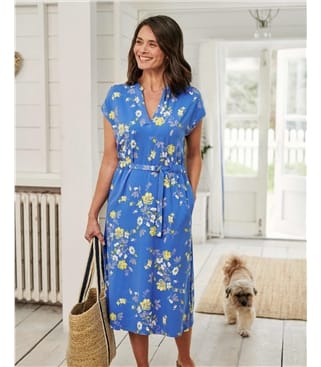 Floral Bloom Print | Utility Belted Dress | WoolOvers AU