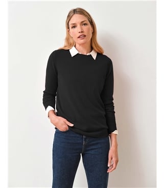 Womens Cashmere Boyfriend Sweater