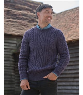Pure Wool Aran Knitted Sweater