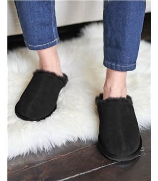 Suede & Sheepskin Mule