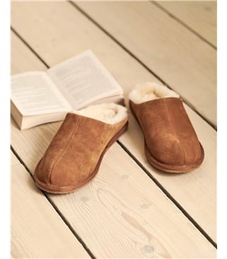 ASOS DESIGN Zola premium sheepskin slippers in beige | ASOS