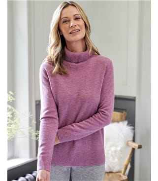 Luxurious Cashmere Boxy Polo Neck Jumper