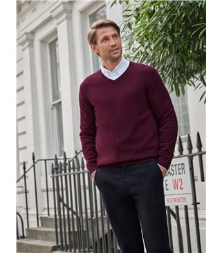 Mens Cashmere V Sweater