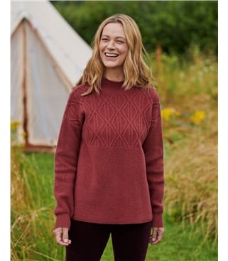 woolovers aran cardigan