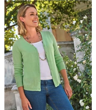 Cashmere Merino Classic V Neck Cardigan