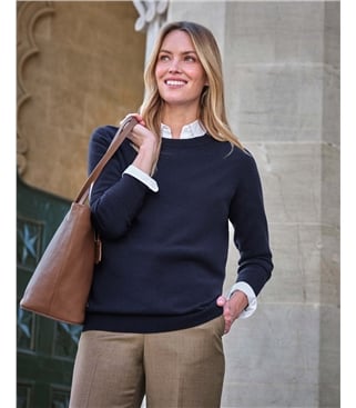 Womens Cashmere Boyfriend Sweater