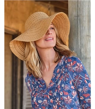 Braided Floppy Straw Hat