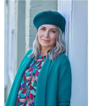 Portolano Fringe Wool & Cashmere-blend Cardigan in Teal - Save 1% Blue Womens Clothing Jumpers and knitwear Cardigans 