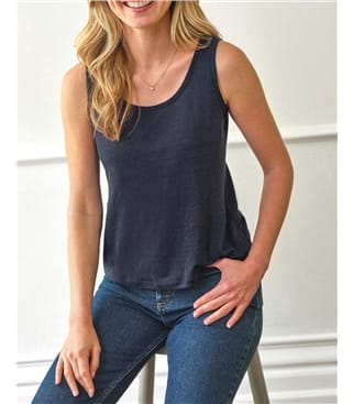 Luxury Linen Jersey Vest LWK17