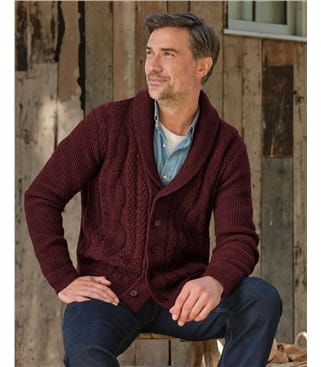 Logan Cable Shawl Collar Cardigan