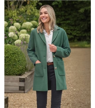 Manteau à col en laine