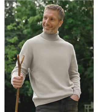 Pull à col roulé - Homme - Laine d’agneau certifiée 100% RWS