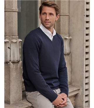 Mens Cashmere V Sweater