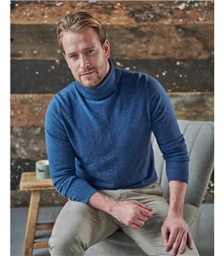 mens merino polo neck