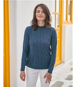 Eco Viscose Relaxed Turtle Neck Top