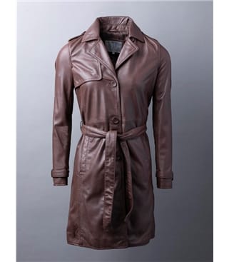 Tarraby Leather Trench Coat