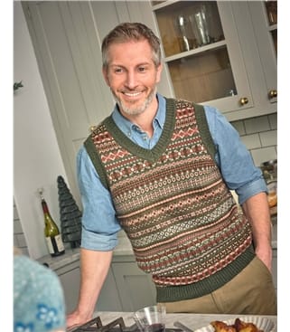 Pull-over en laine d'agneau Fairisle