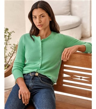 Cashmere Crew Neck Cardigan
