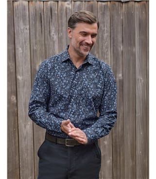 Printed Needle Cord Shirt