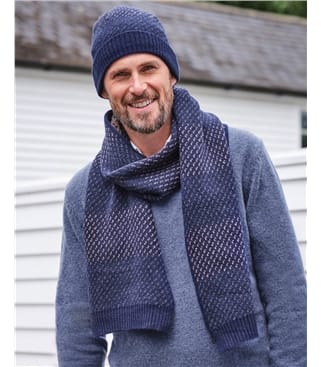 Mens Reversible Double Stitch Scarf