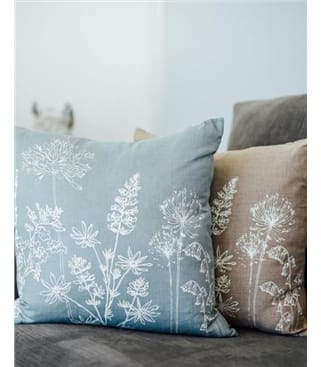 Floral Linen Cushion Cover